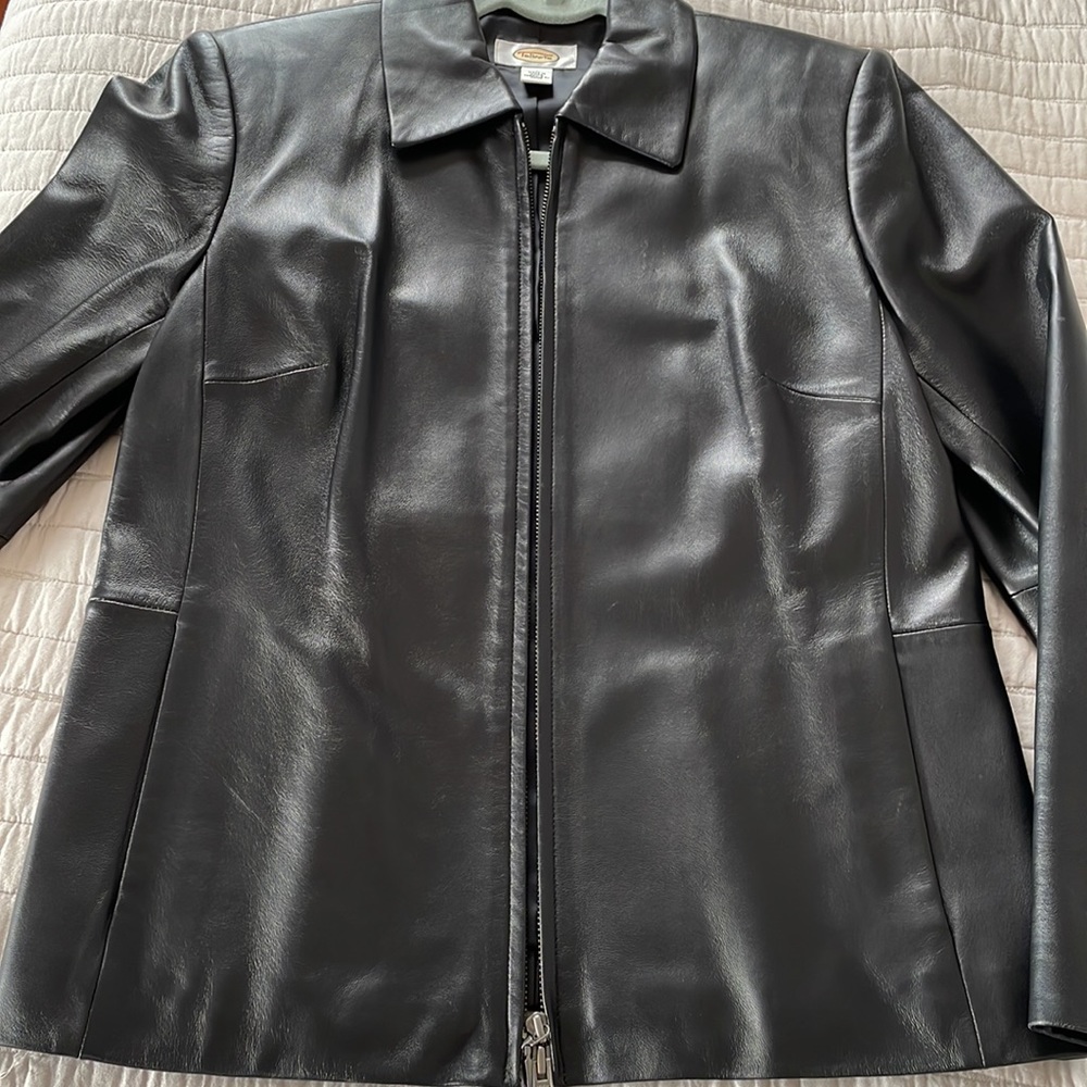 Vintage Talbots Black Leather Jacket